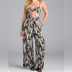 Windsor Black and Cream Cutout Jumpsuit